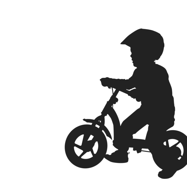 Illustration child with bike vector