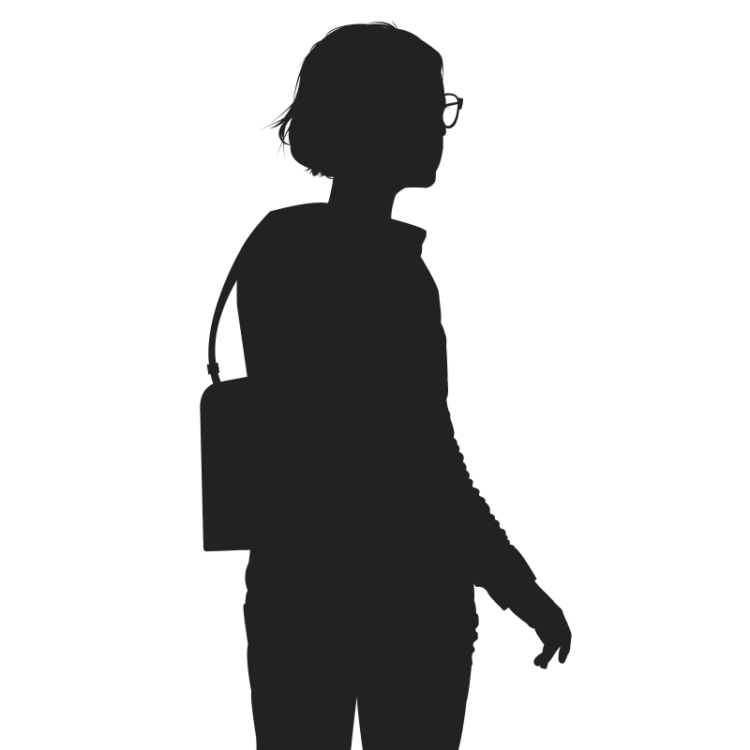 Illustration girl with bag lost in big city vector