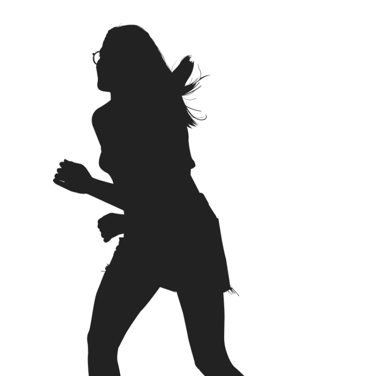 Illustration girl jogging and running summer vector