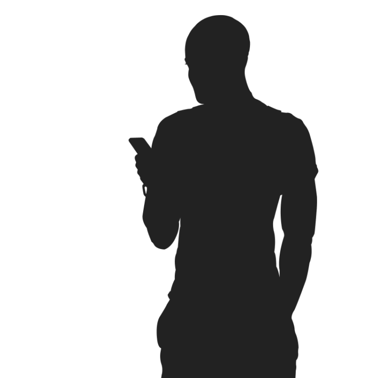 Illustration man check mobile phone vector