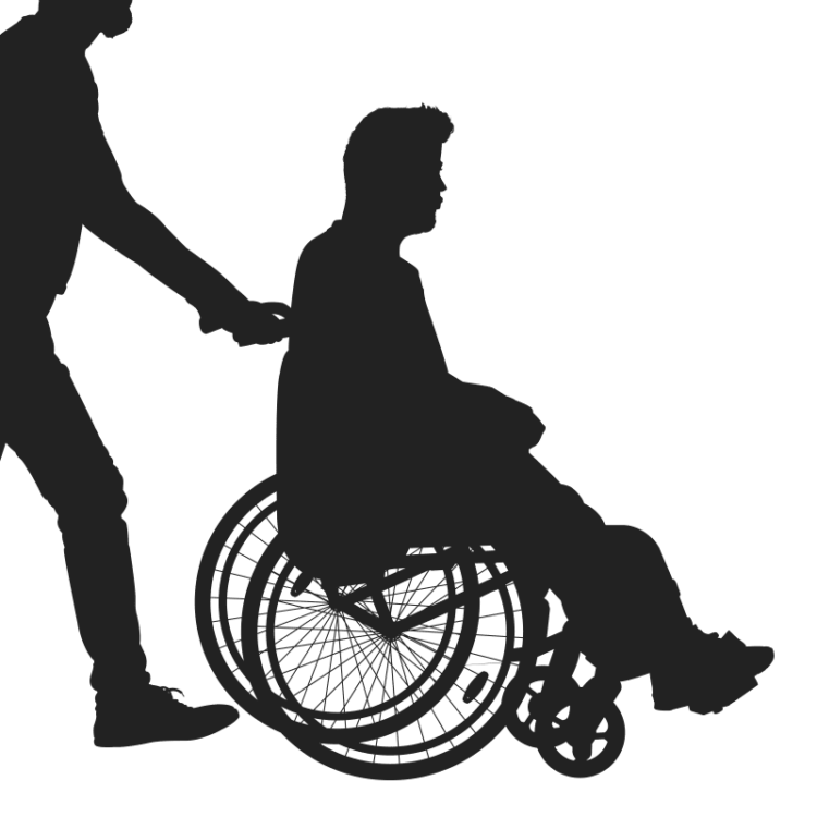 Illustration man in wheelchair vector