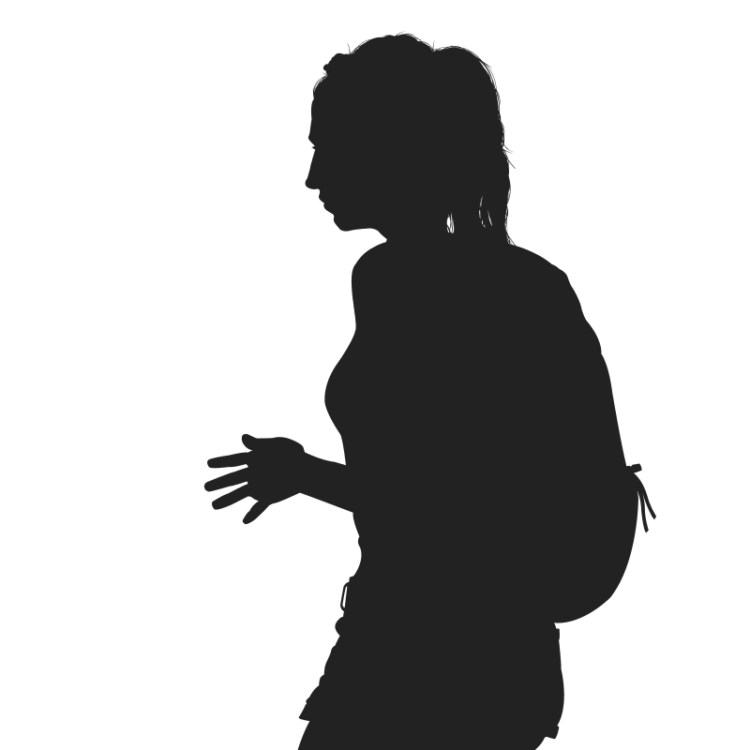 Illustration woman walking vector