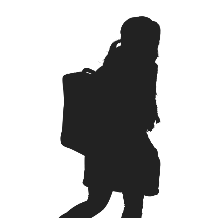 Illustration girl with backpack and boots vector