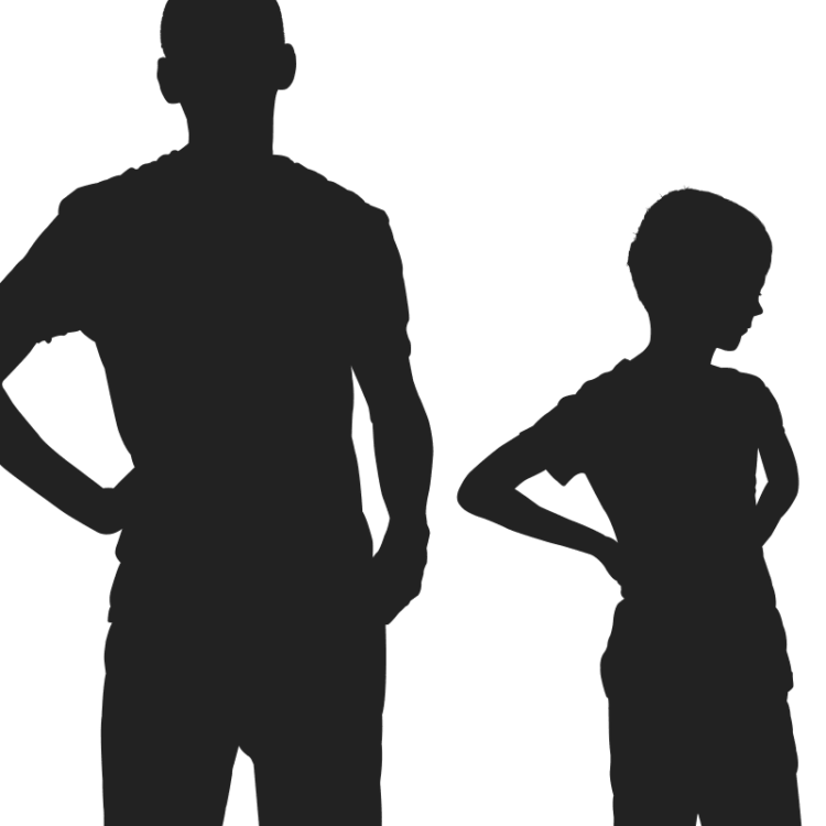 Illustration father with son vector