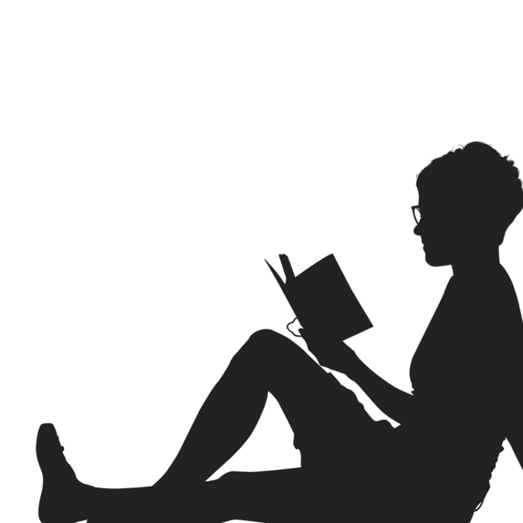 Illustration girl reading book vector