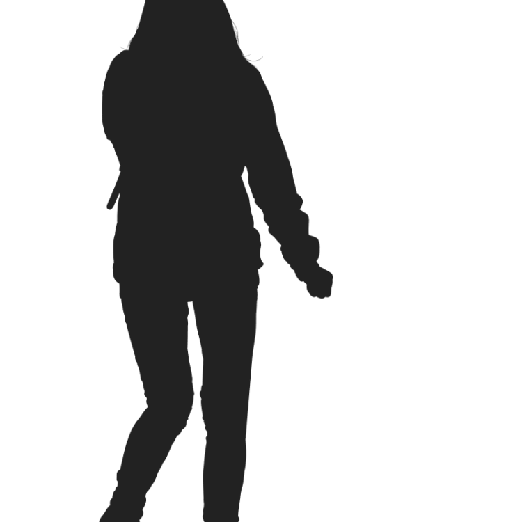 Illustration girl walking vector