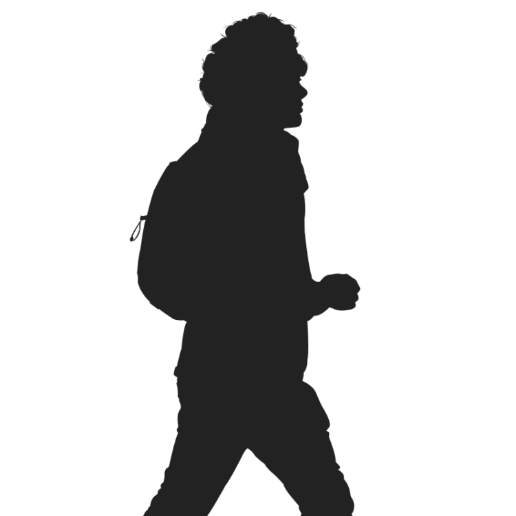 Illustration urban man with backpack berlin vector