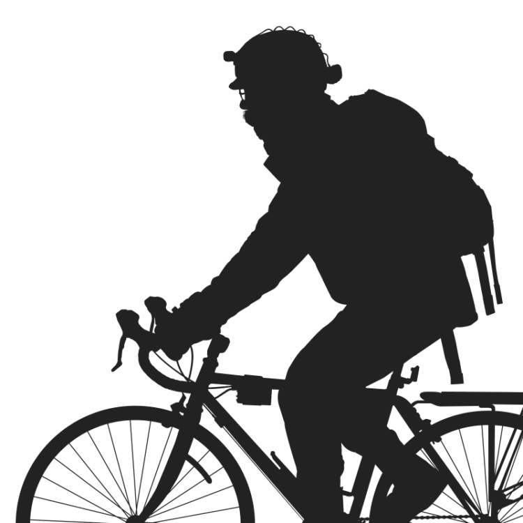 Illustration man on bike with helm vector